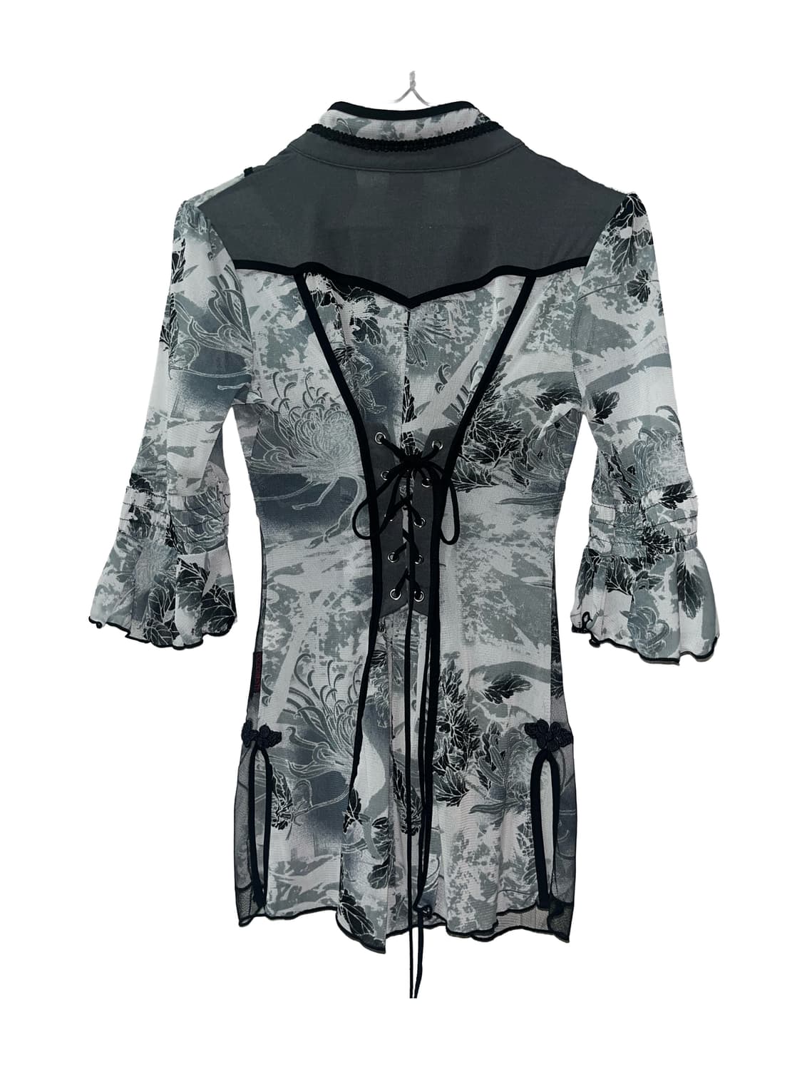 Ozz oneste 오즈온 오리엔탈 레이스업 차이나 블라우스 상품이미지2