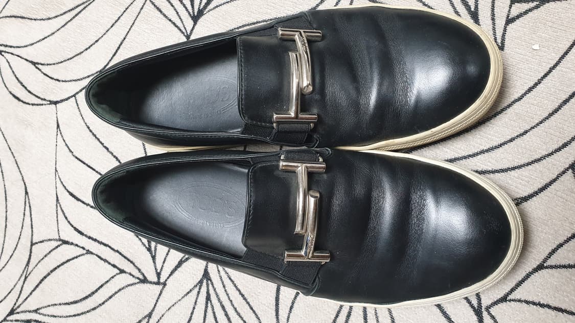 토즈 블랙 더블T 가죽 여성 슬립온 37 235~40 상품이미지6