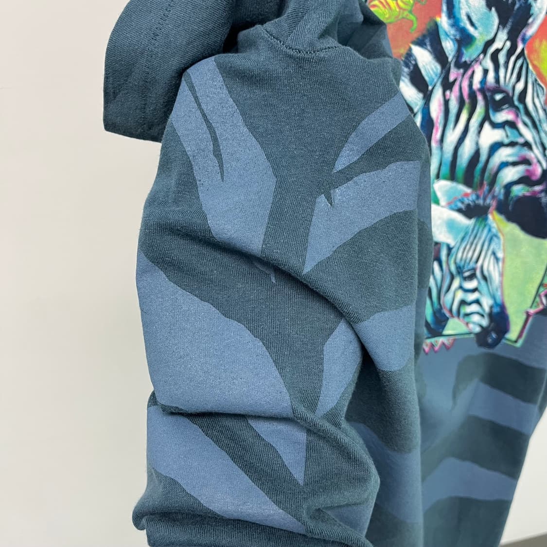 [XL] USA 헤인즈 90s 지브라 애니멀 빈티지 반팔 티셔츠 상품이미지7