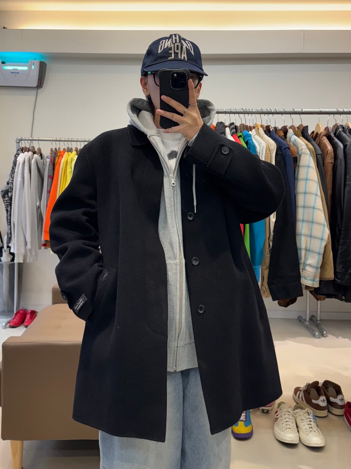 입생로랑 캐시미어 미들 코트 상품이미지6