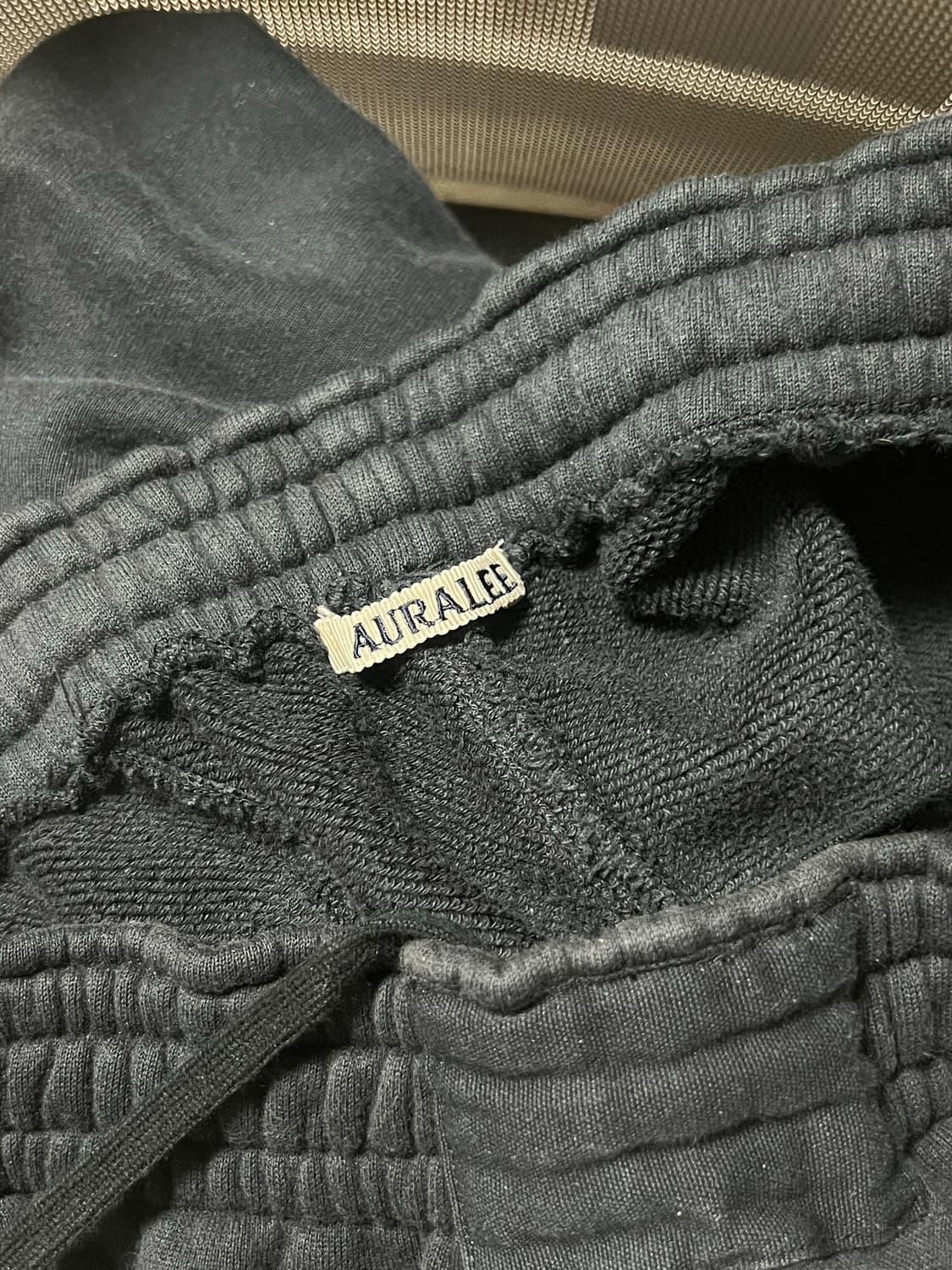 AURALEE 오라리 스무스 소프트 스웨트 팬츠 블랙 5 (XL)   상품이미지2