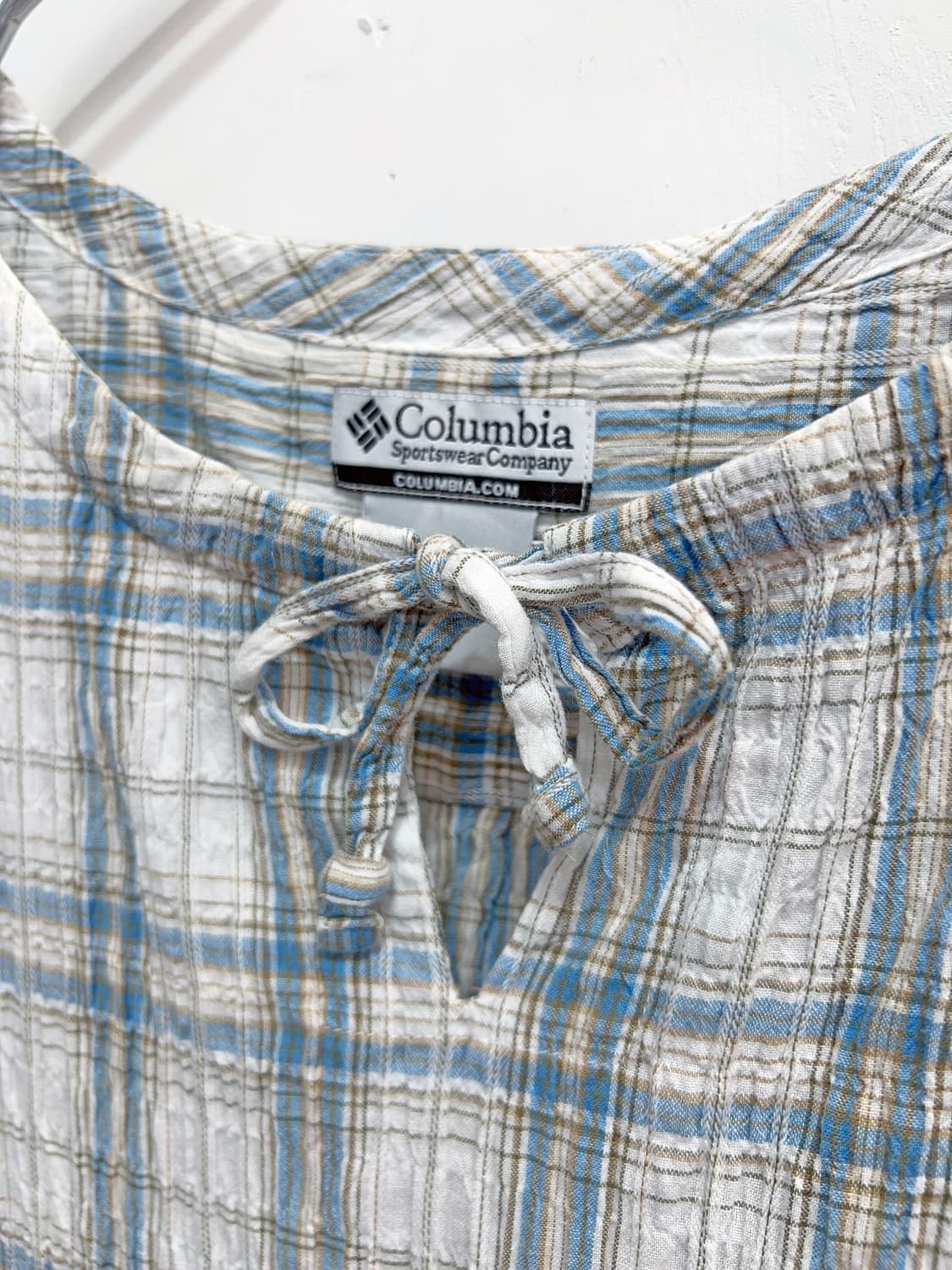 👧🏻Columbia Checkered Blouse made india 상품이미지5