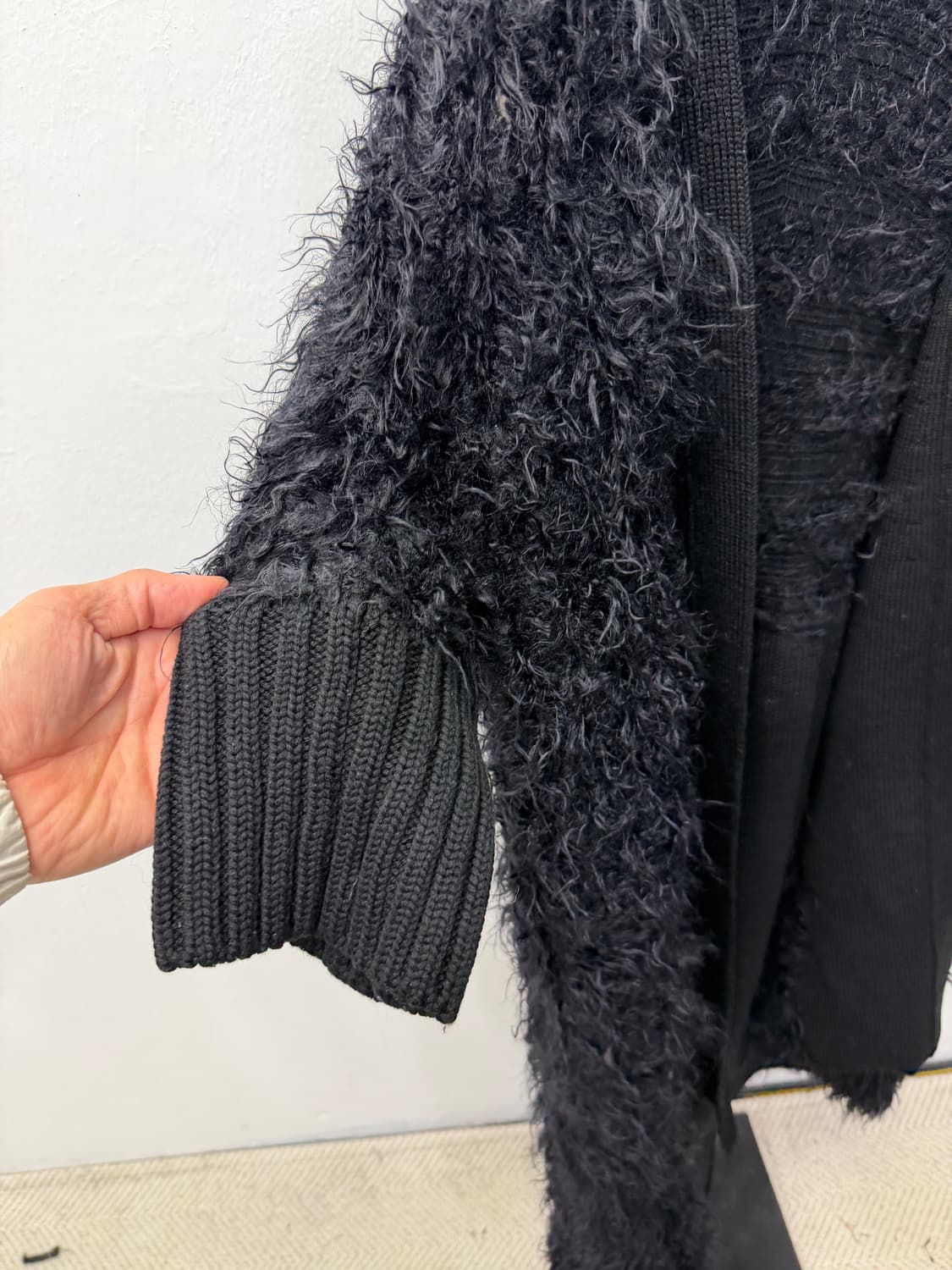 매장판정품) 막스마라 여성 롱 퍼 가디건 자켓 L 상품이미지3