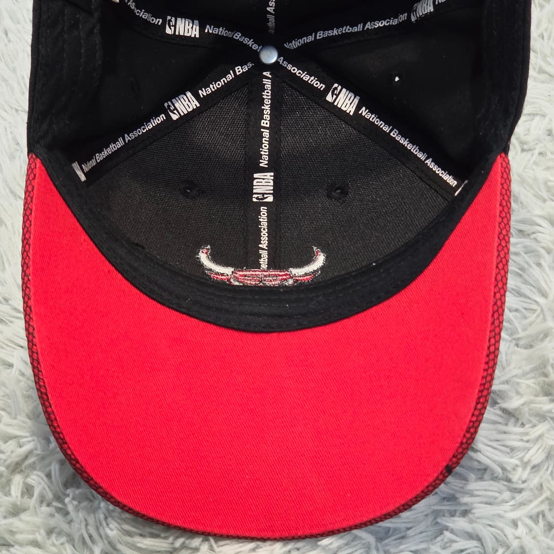 M1-3:NBA 시카고 불스 로고 캡 블랙 레드 프리사이즈 54-57cm 상품이미지7