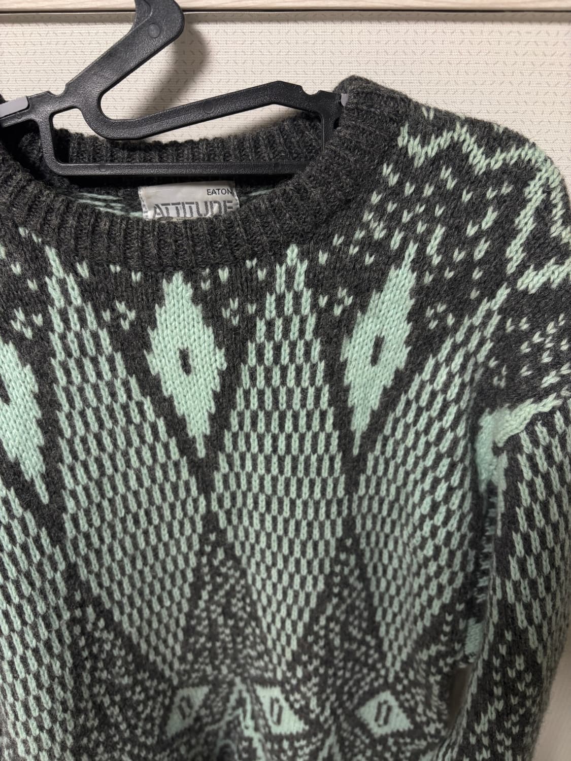 빈티지 패턴 울 니트 스웨터  상품이미지2