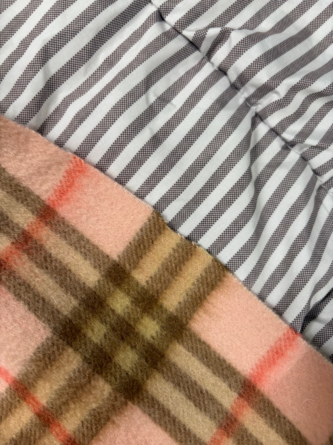 영국 버버리 캐시미어 핑크 체크 머플러 목도리 상품이미지6