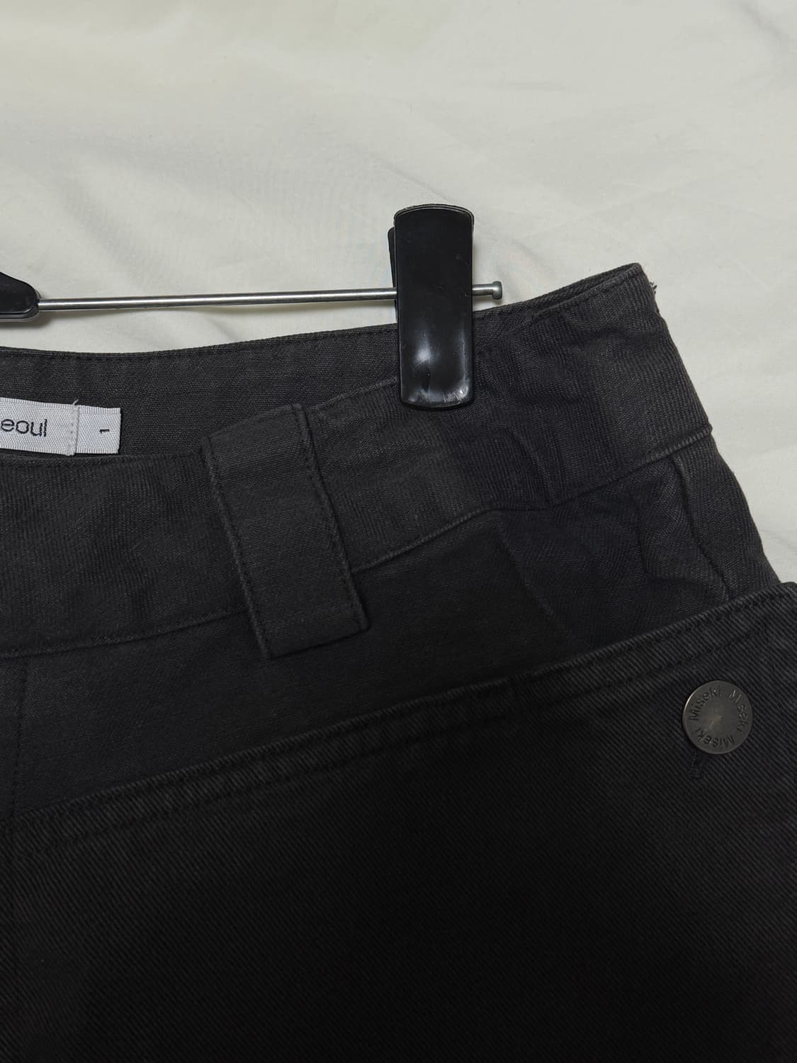 미세키서울 Flap layered wide pants charcoal 상품이미지10