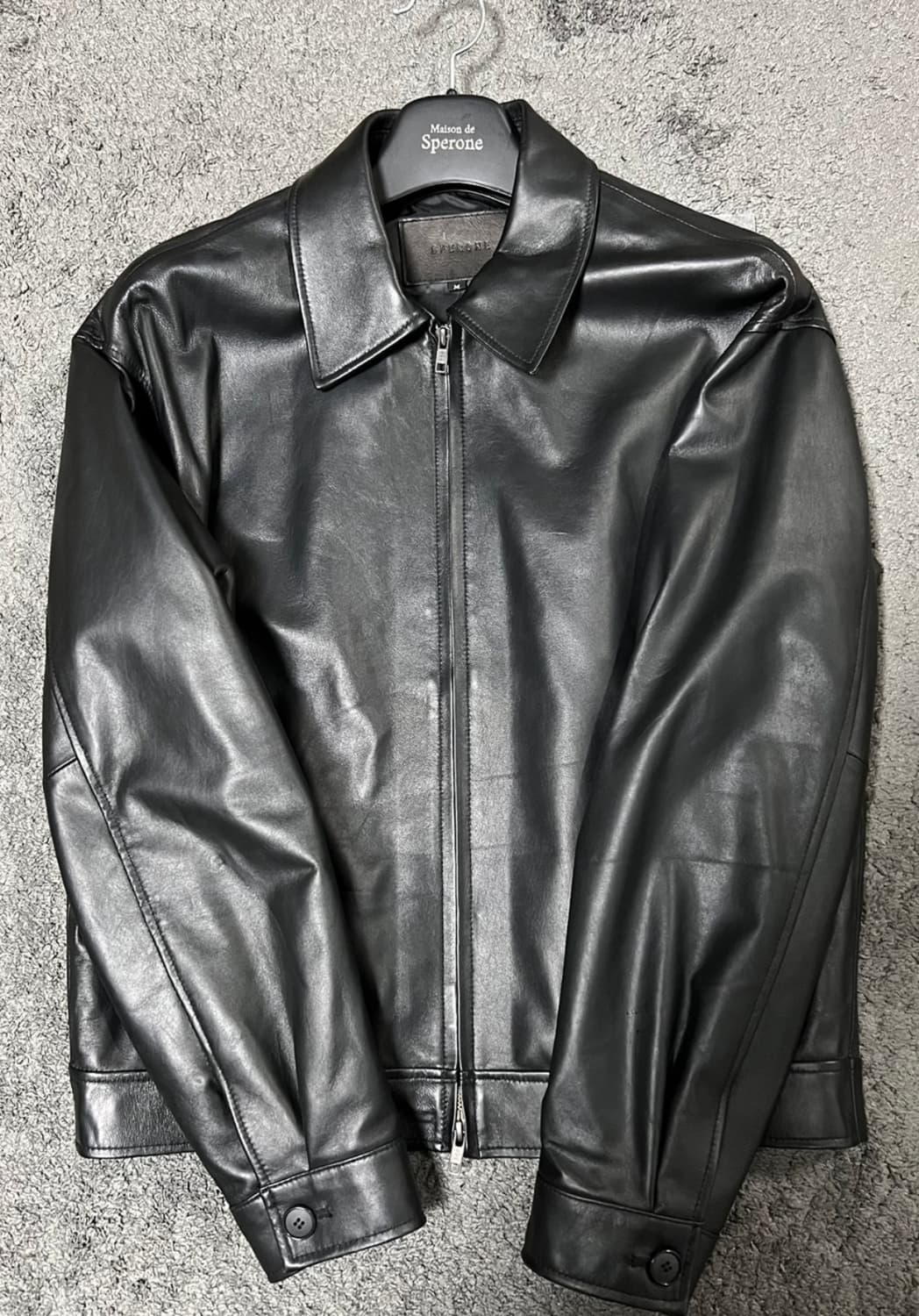 [m]23ss 스페로네 리얼레더 램스킨 오버핏 투웨이 싱글 상품이미지3