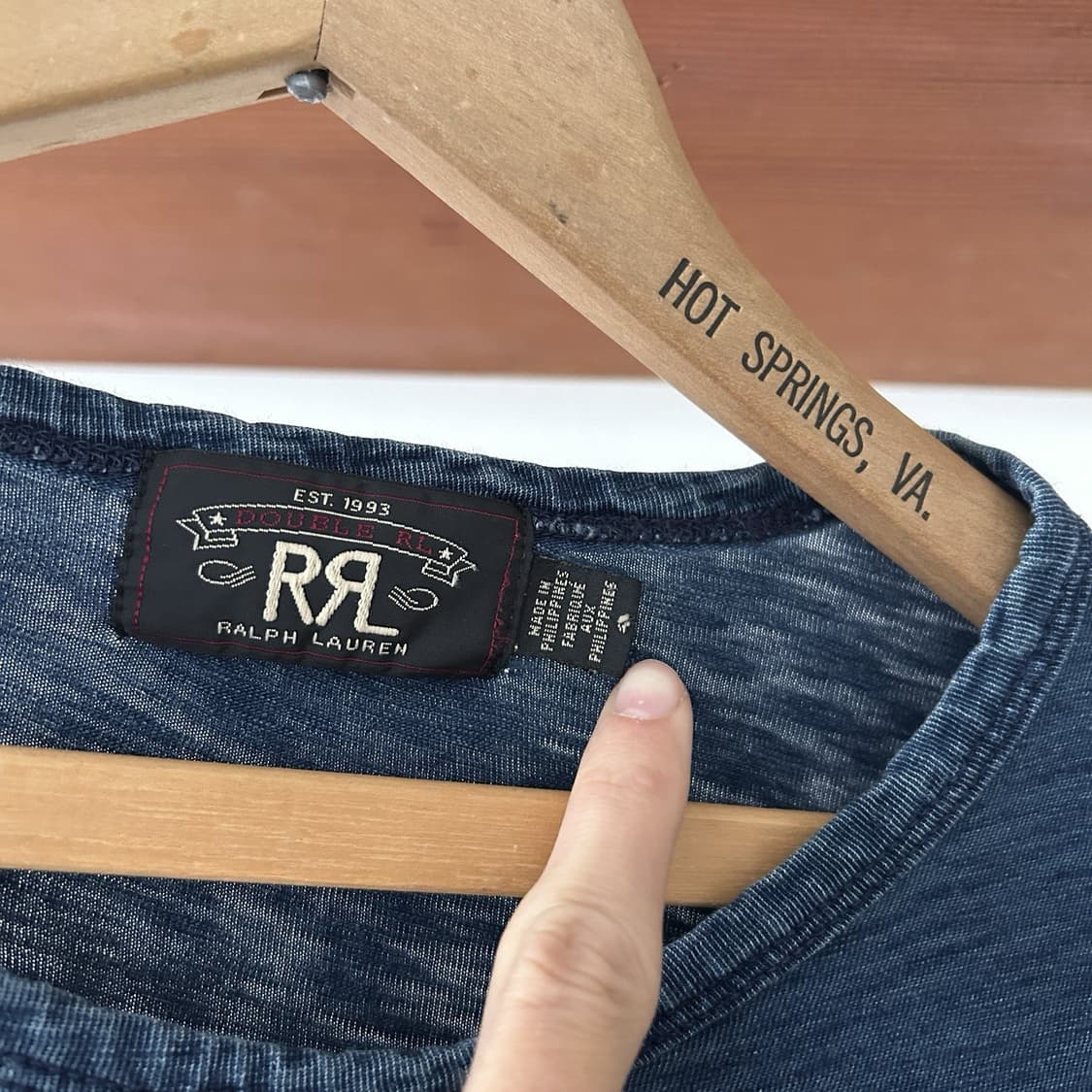랄프로렌 RRL 인디고 슬럽 저지 포켓 티셔츠 상품이미지2