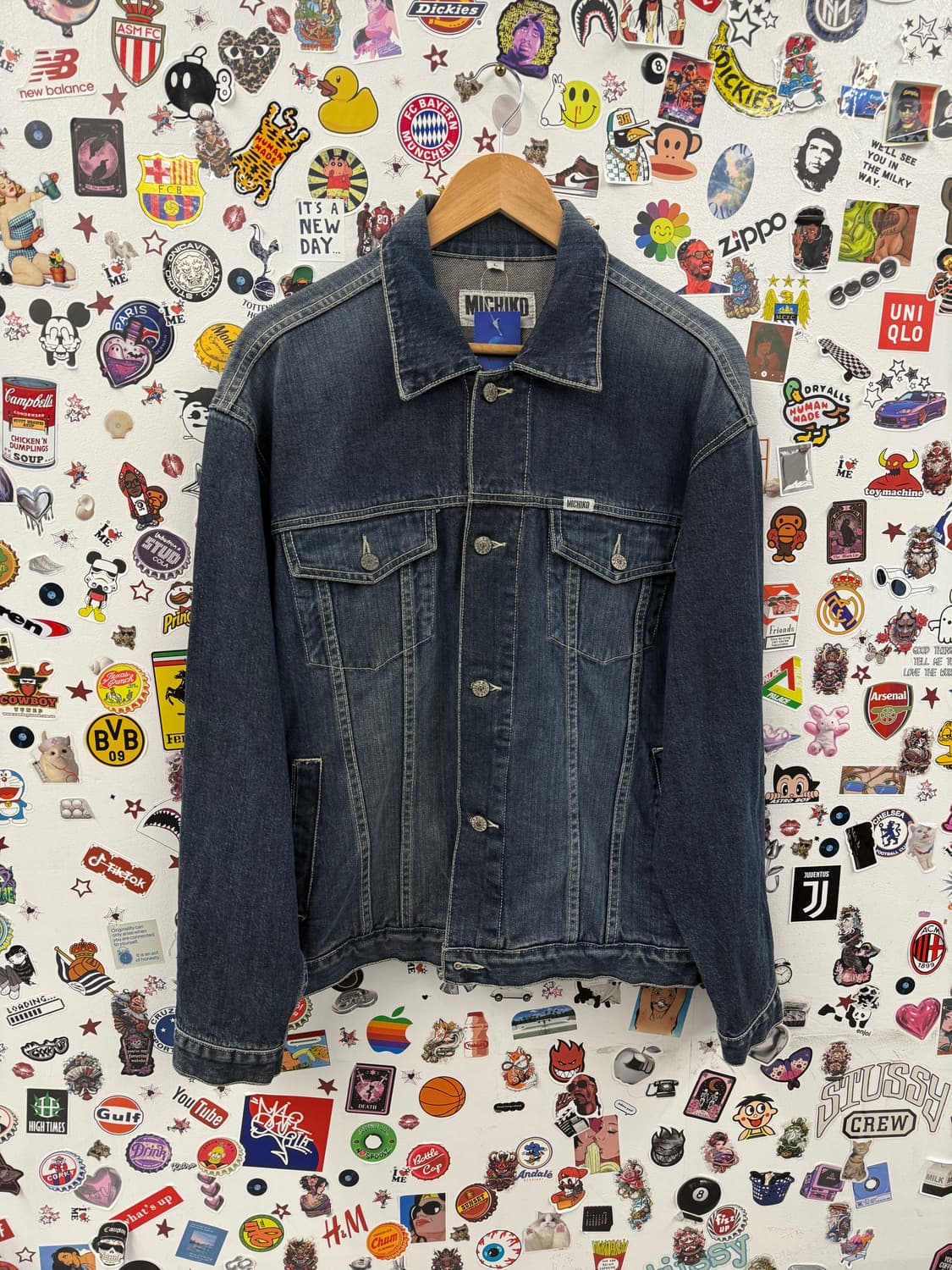 미치코 코시노 런던 90s 워싱 데님 청자켓 L 상품이미지2