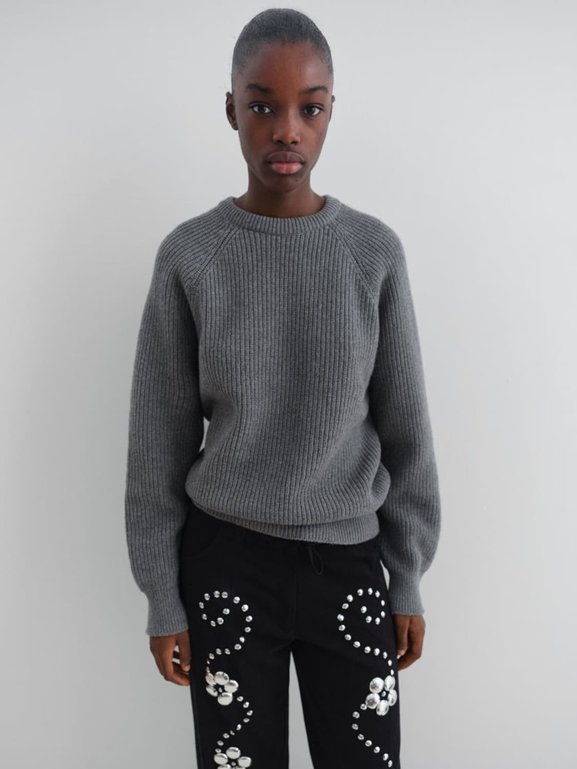 [S,M]기마구아스 Delya 스터드 팬츠/블랙 상품이미지2