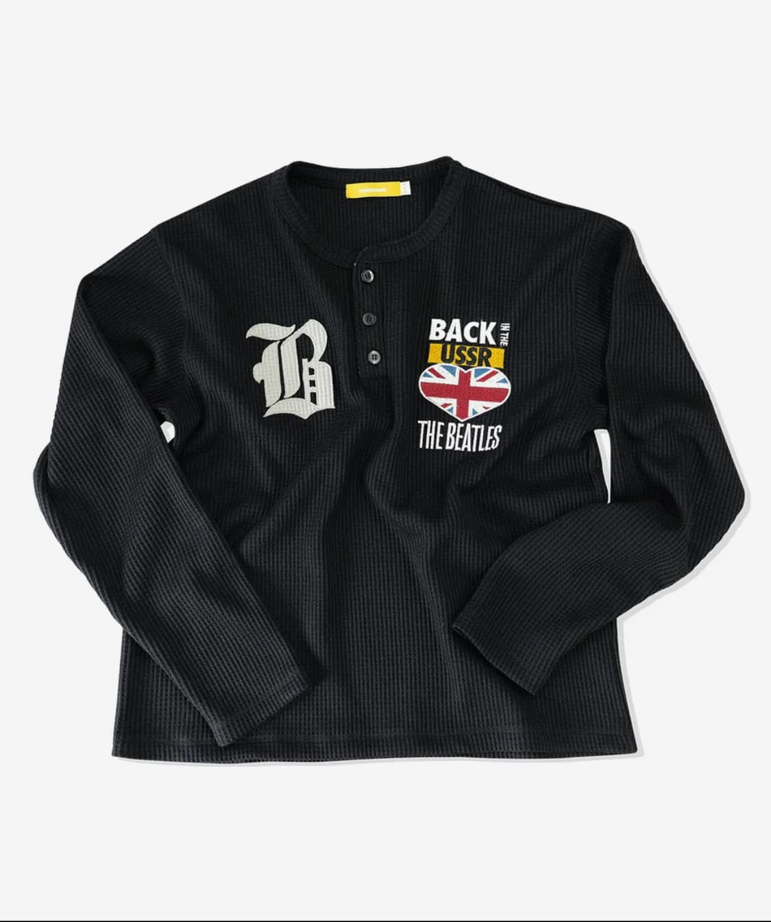 메인부스 [비틀즈] 와플턴 헨리넥 티셔츠(블랙) 2 상품이미지1