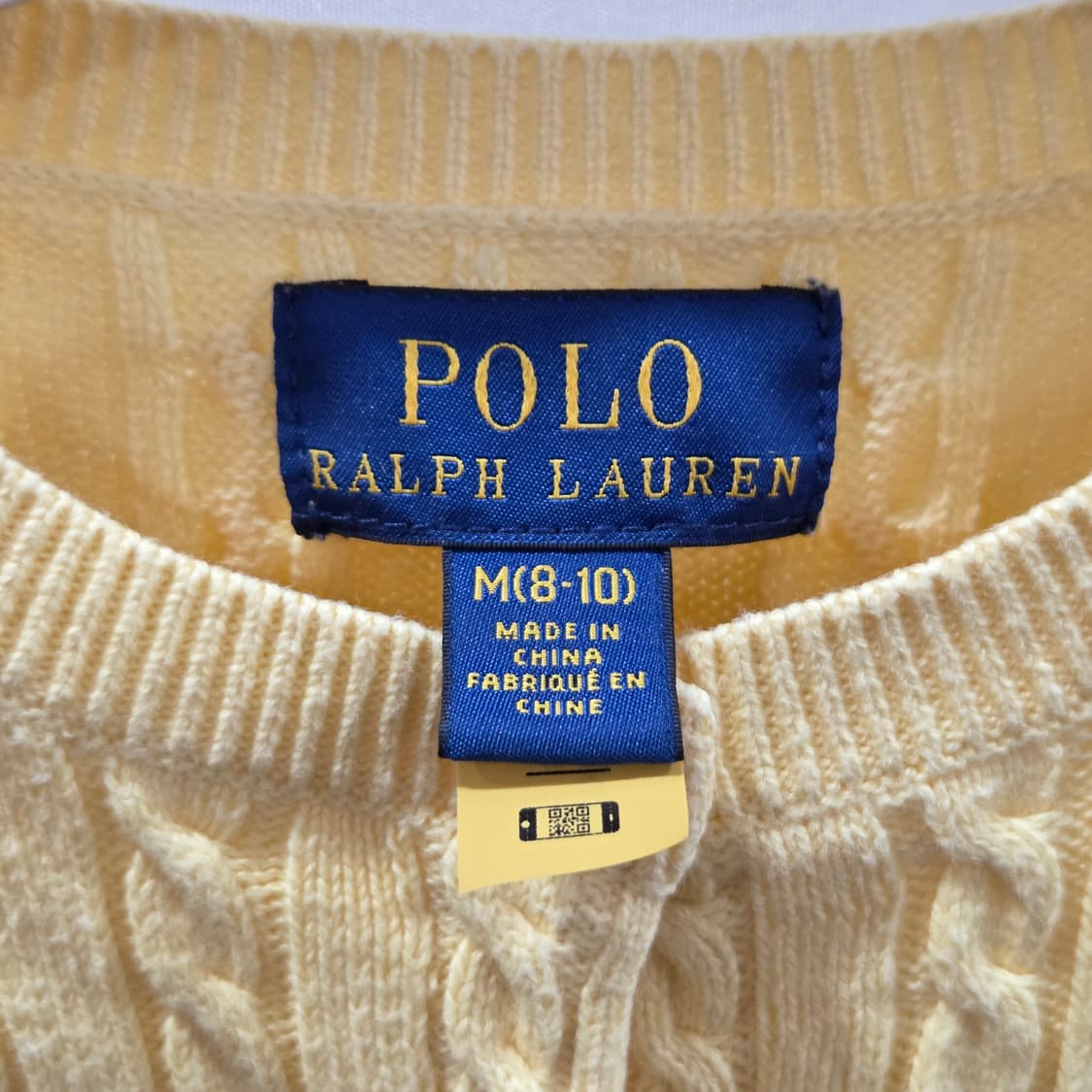 폴로랄프로렌 여아 케이블 니트 가디건 옐로우 M/8/10  상품이미지3