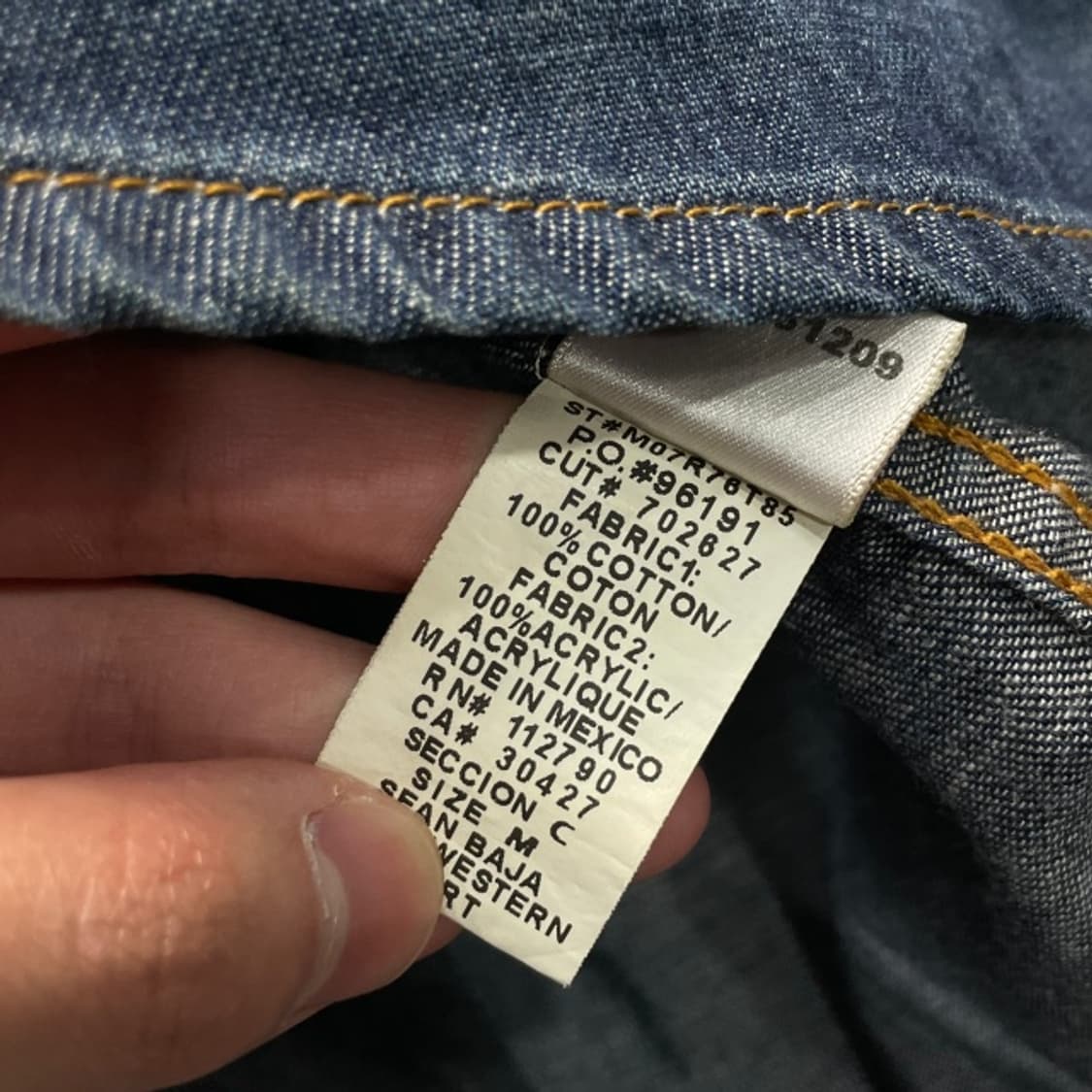 95 트루릴리전 웨스턴 데님 셔츠  상품이미지4