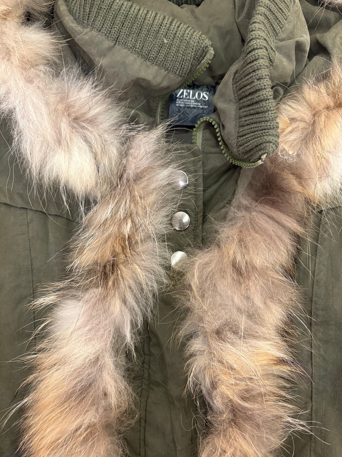 카키 퍼 투웨이 점퍼 상품이미지3