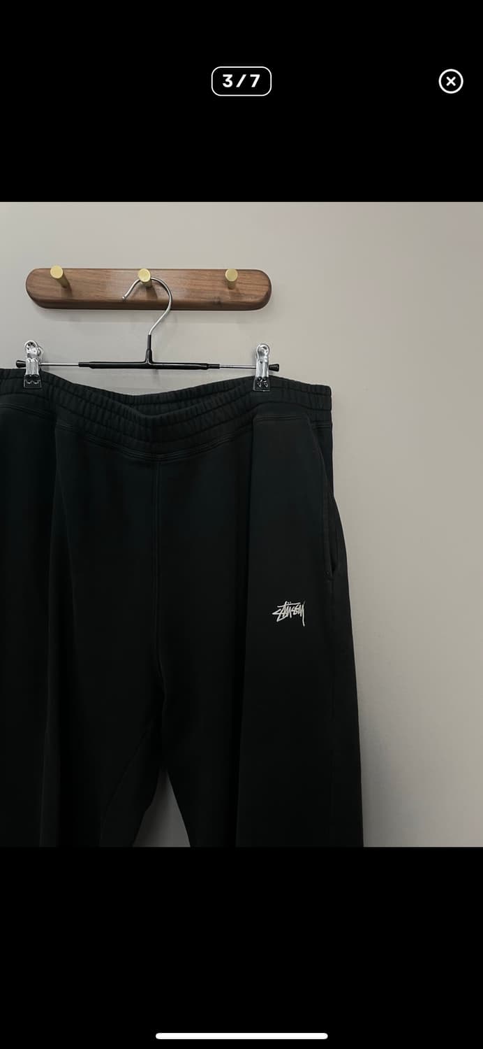 스투시 스탁 로고 블랙 스웨트 팬츠 A3469 상품이미지3