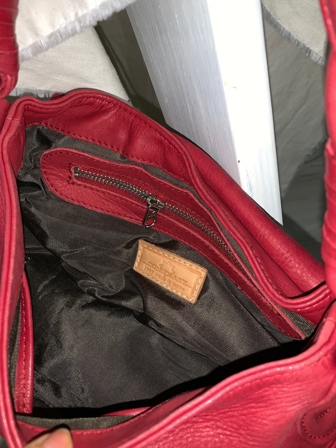 Red leather shoulder bag 상품이미지8