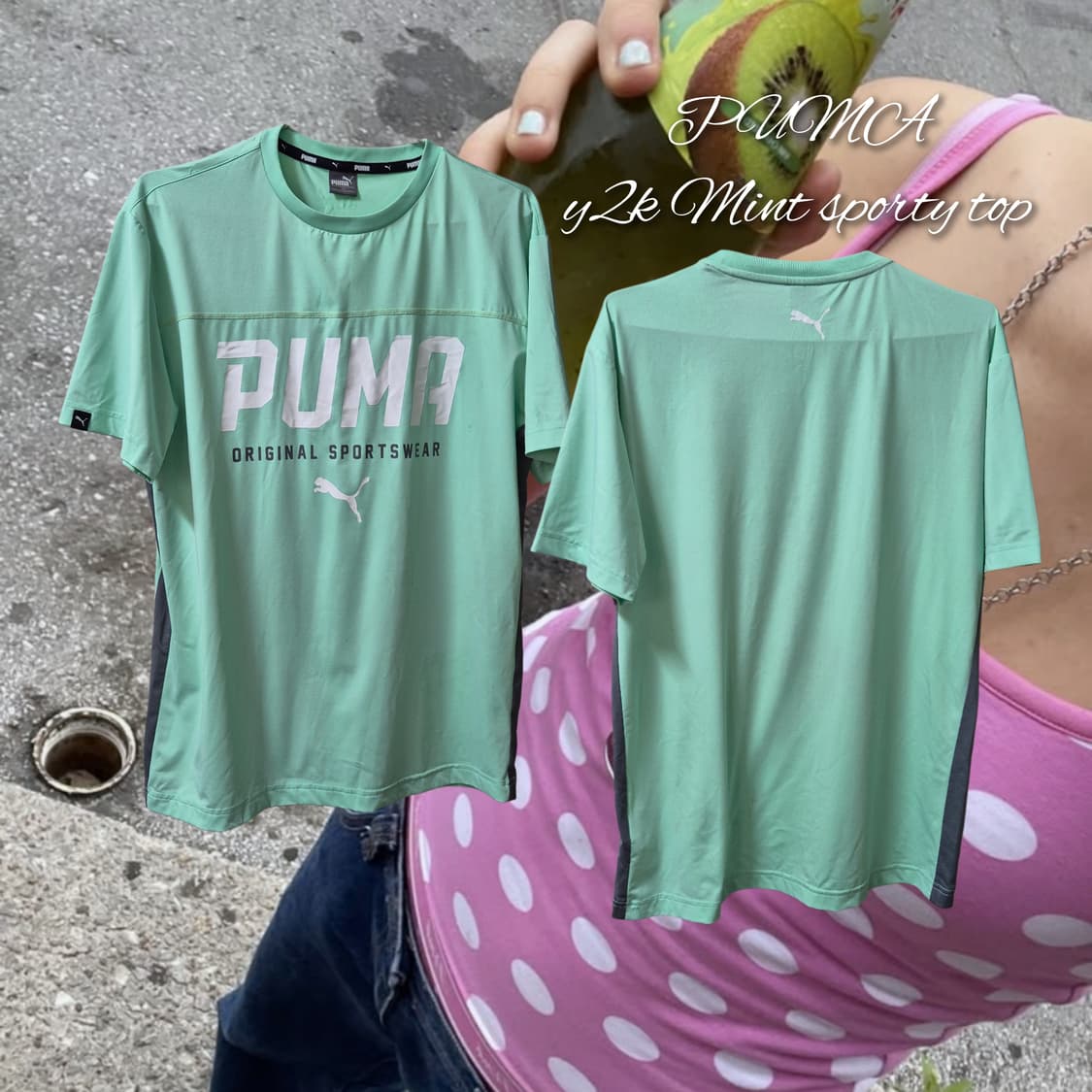 PUMA y2k Mint sporty top 상품이미지1