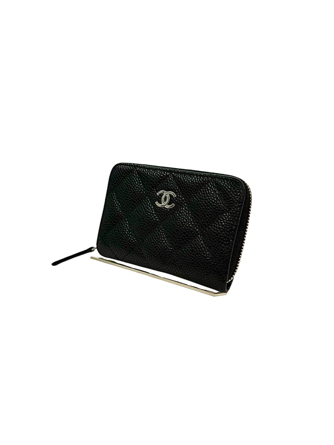 샤넬 클랙식 지퍼 동전지갑 블랙 은장 상품이미지3