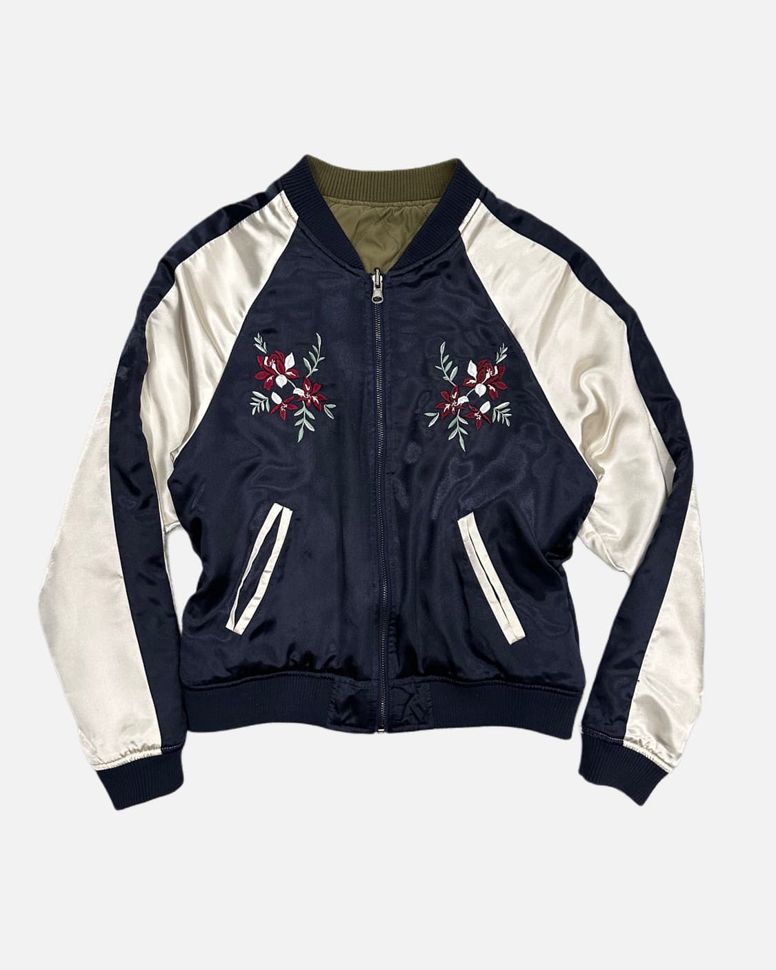 flower embroidery reversible sukajan 상품이미지1