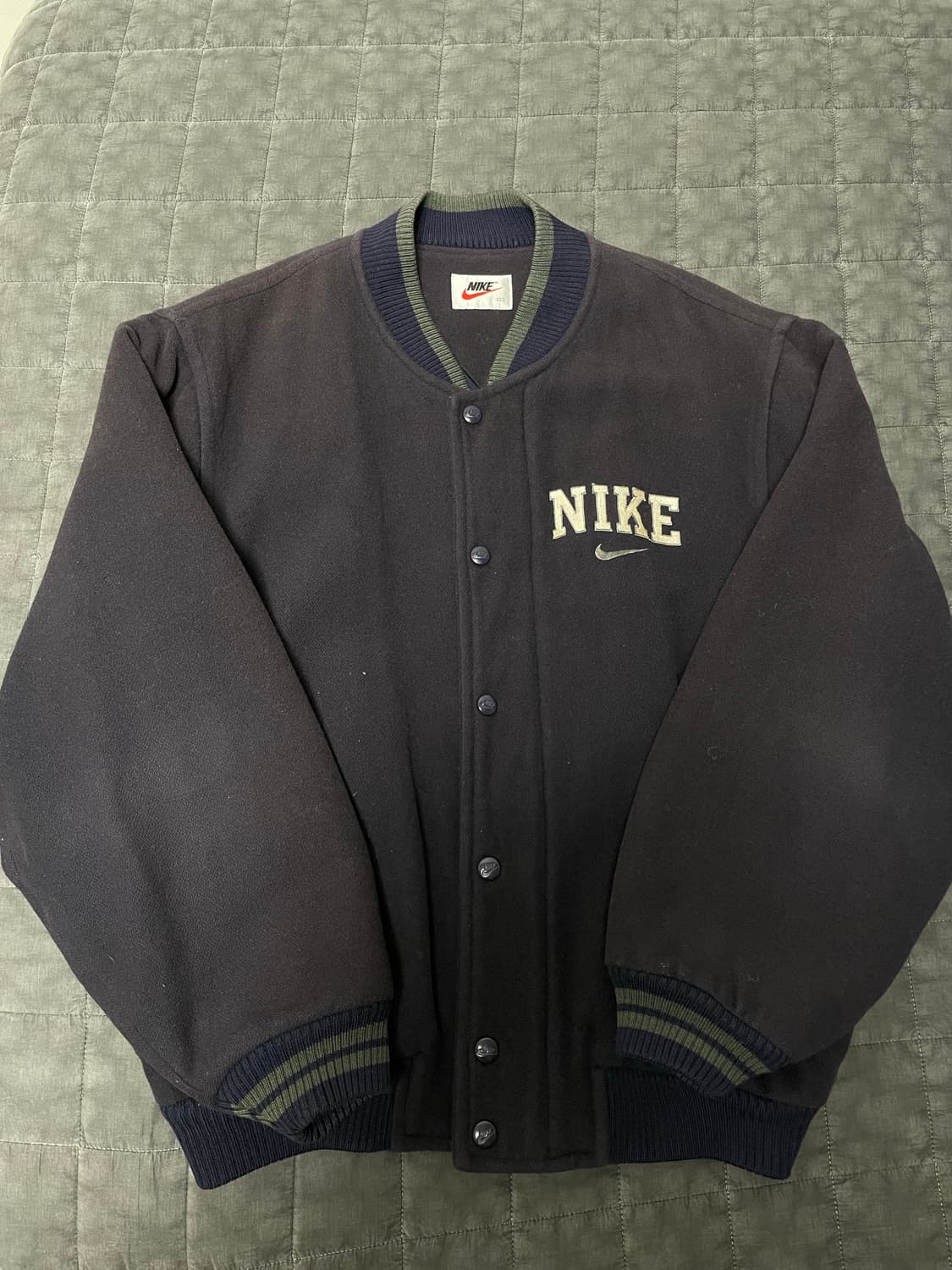 90s 나이키 울 바시티 빅 스우시 자켓 상품이미지1