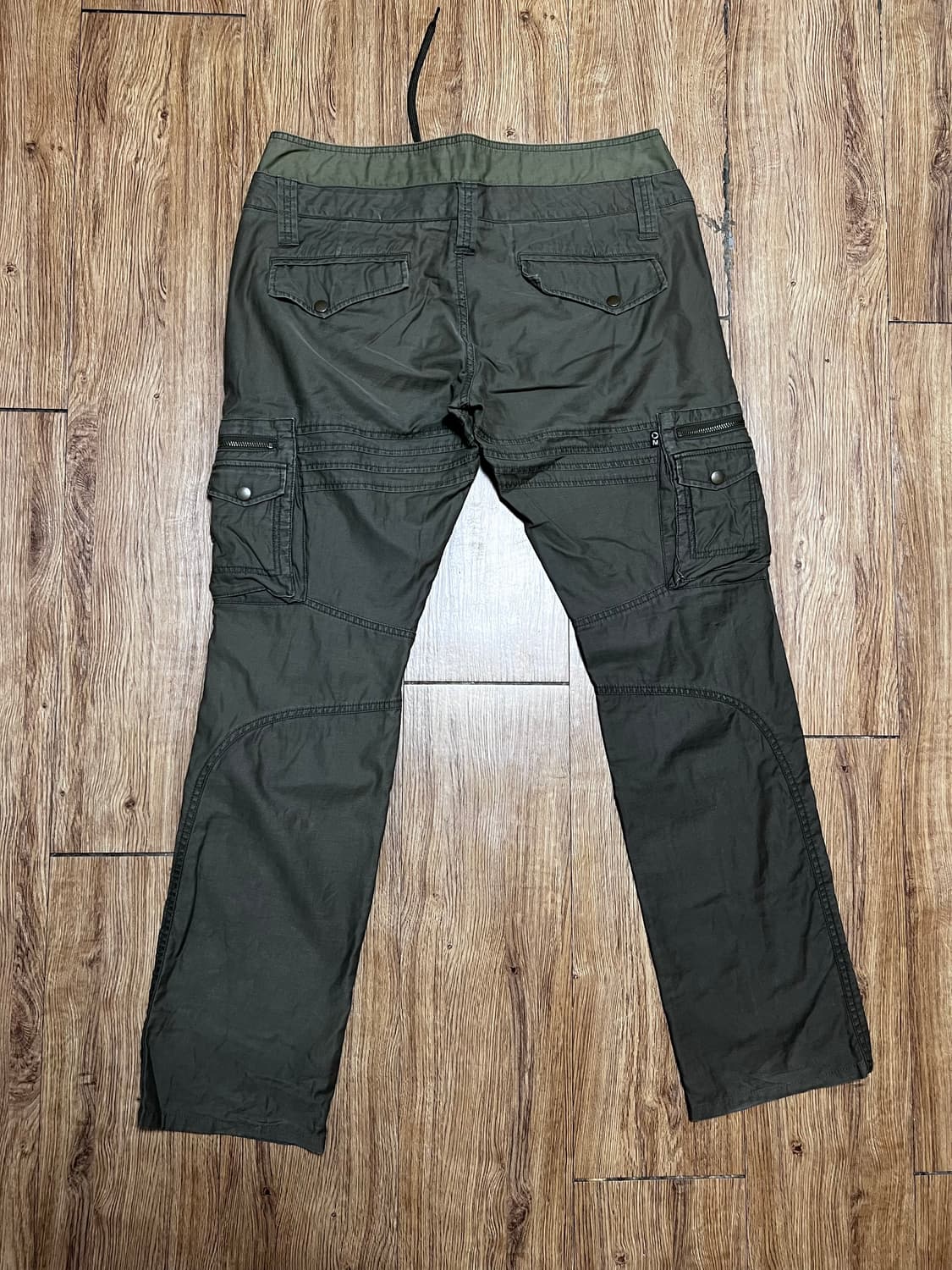 빈티지 카키 카고 팬츠 상품이미지2