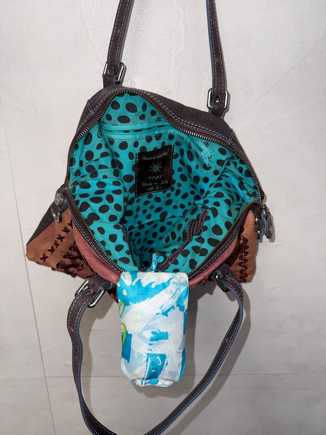 GABS pink brown stitch shoulder bag 상품이미지5