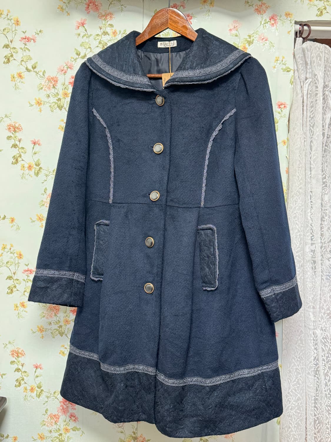 엑시즈팜 네이비 코트 상품이미지1