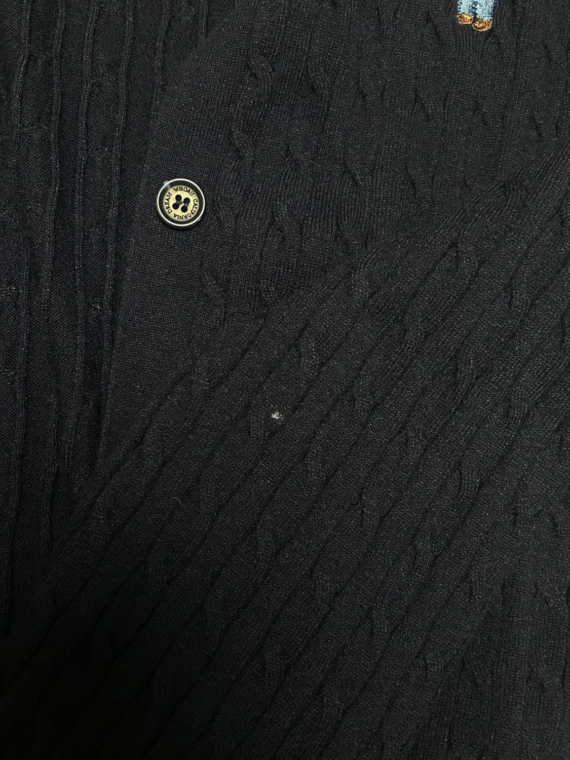 WHO.A.U 스티브 카라넥 버튼 가디건 Navy (M) 상품이미지4