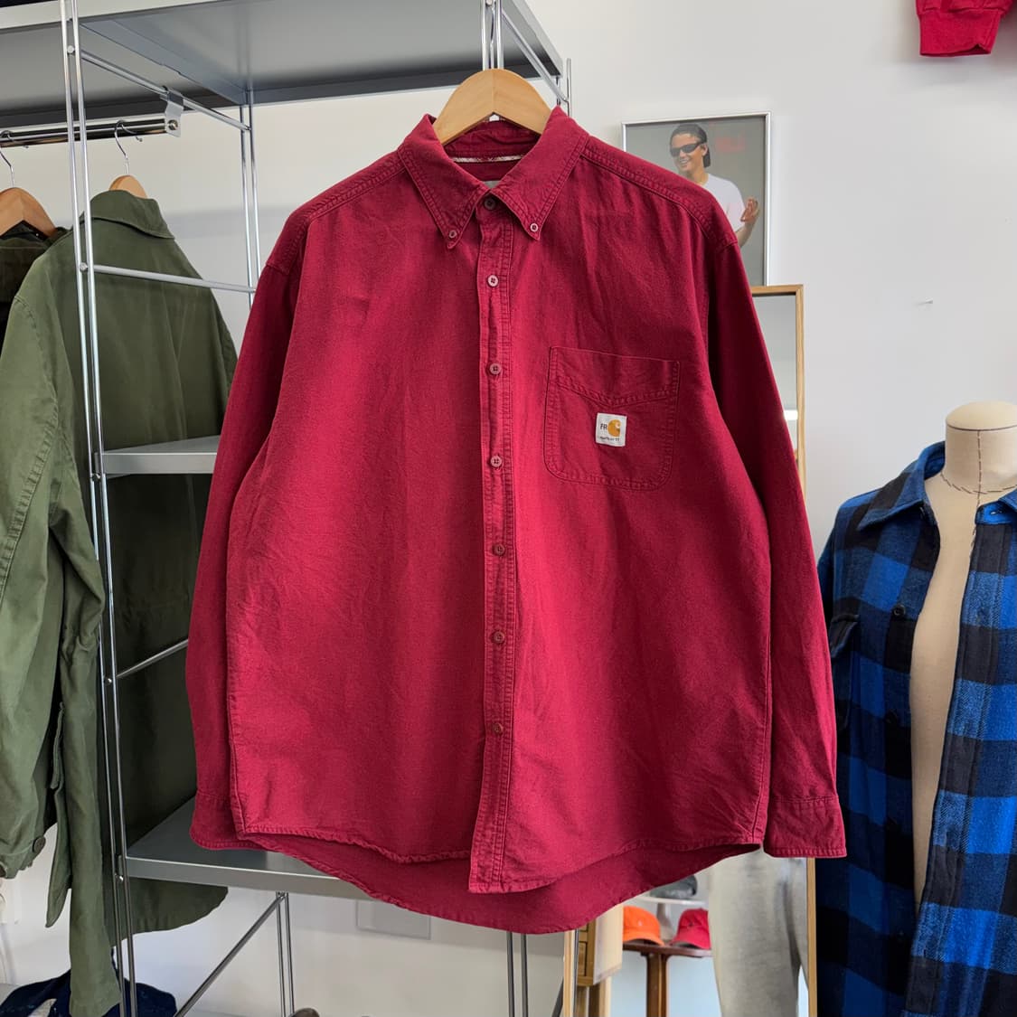 칼하트 FR 버건디 셔츠 (L)  상품이미지2