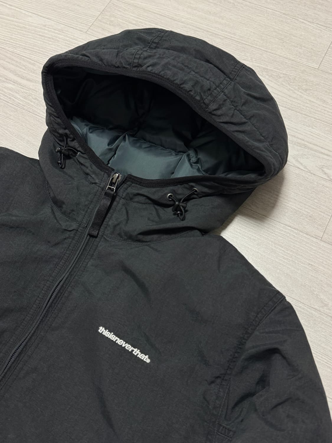 디스이즈네버댓 워시드 다운 푸퍼 재킷 블랙 S 상품이미지2