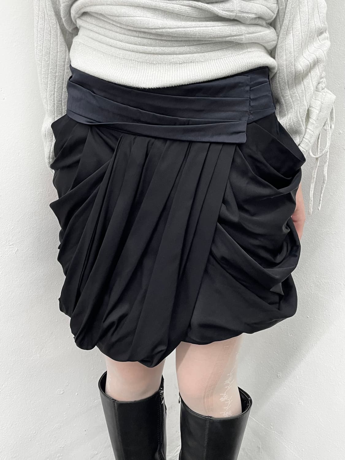 타임 아방가르드 플리츠 셔링 스커트 *레어 상품이미지2