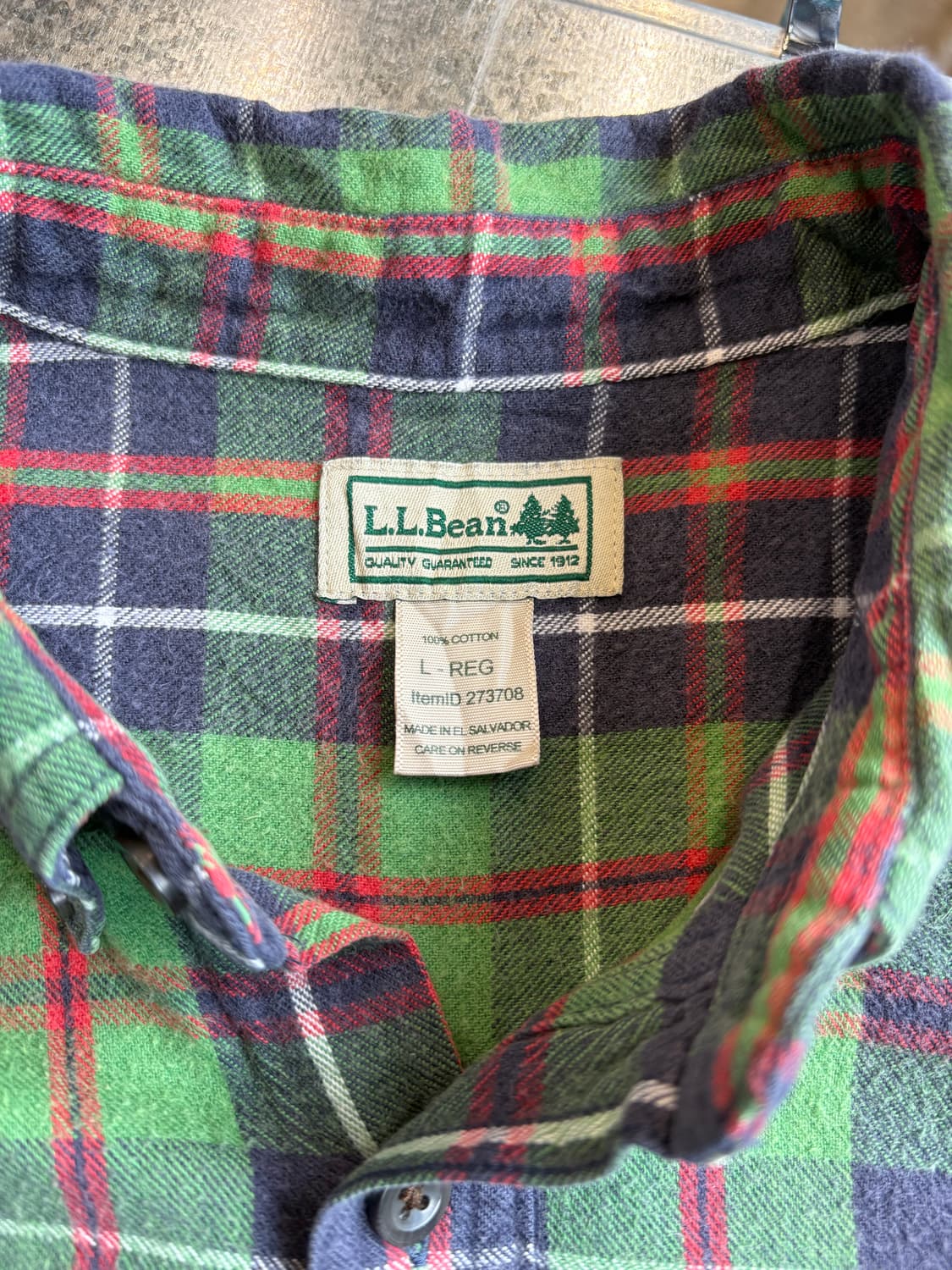 엘엘빈 빈티지 플란넬 체크 셔츠 상품이미지3