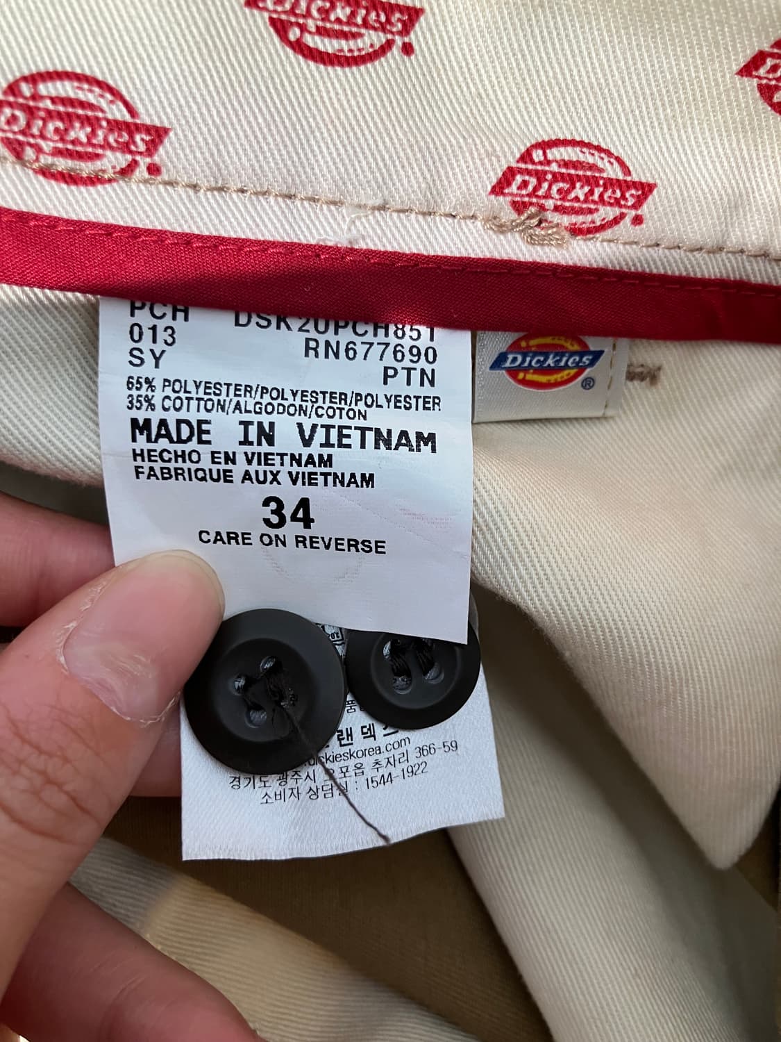 Dickies 베이지 워크 크롭 팬츠 34  상품이미지9