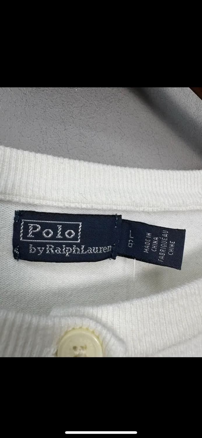 폴로랄프로렌 워셔블 피마코튼 화이트 가디건 H1909 상품이미지5