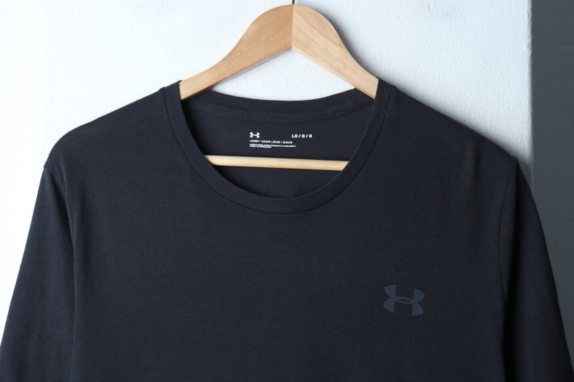 (L-XL) 언더아머 반팔 티셔츠 기능성 로고 차콜-7B65 상품이미지3