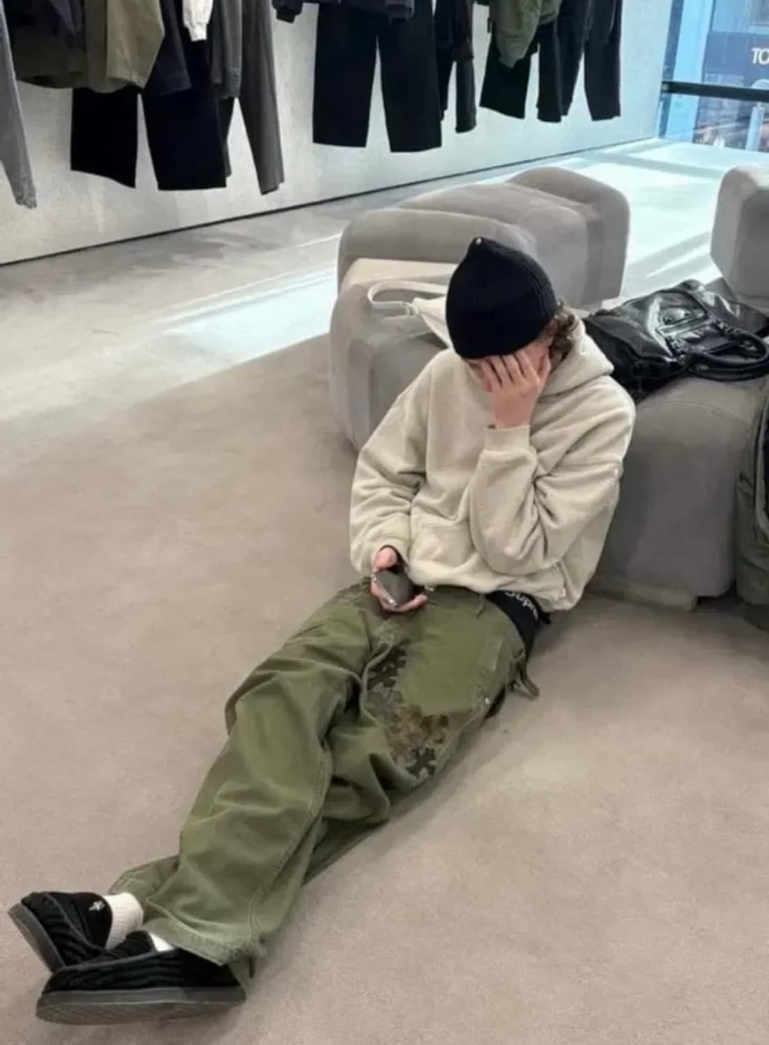 [XL] 90s 빈티지 러셀 애슬레틱 탄, 베이지 후디 후디 상품이미지1