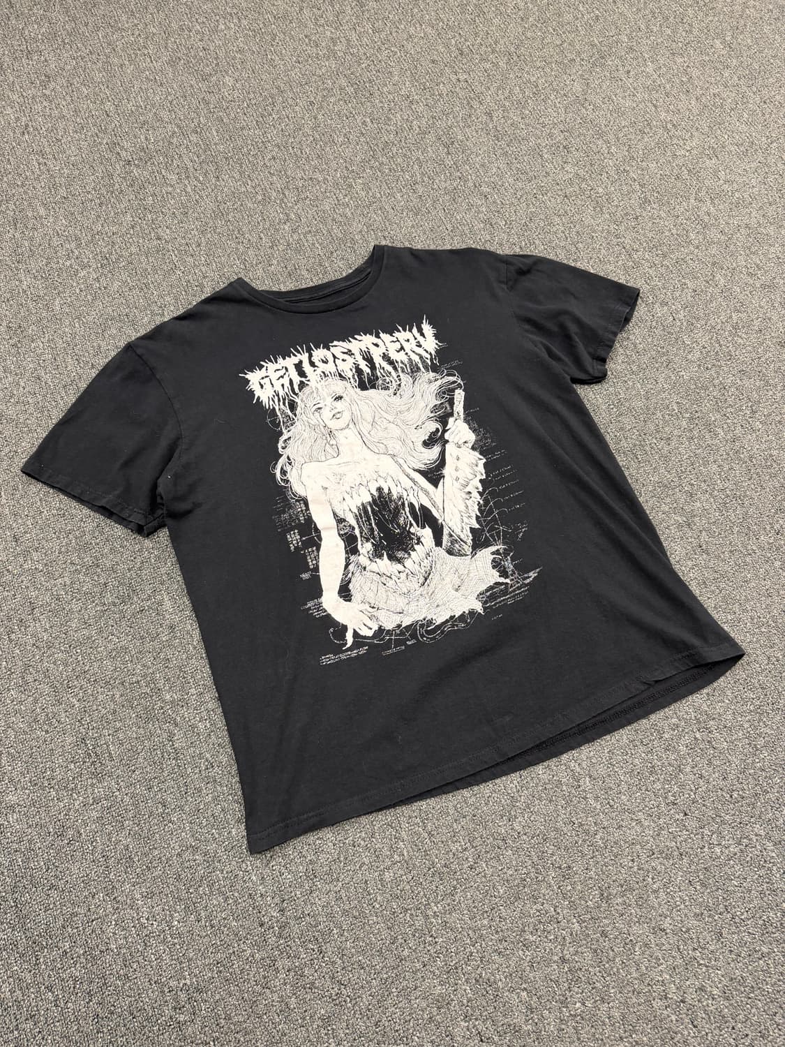 L) Get Lost Perv 빈티지 프린팅 반팔 티셔츠 상품이미지1