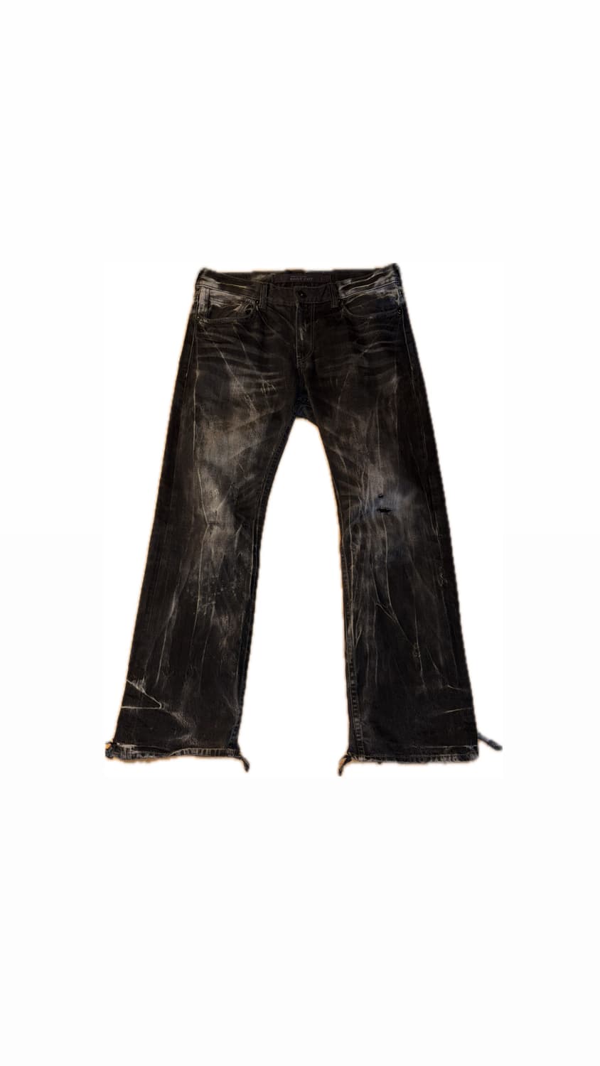 TBJ Nearby 캣워싱 빅 데님팬츠 블랙 상품이미지1