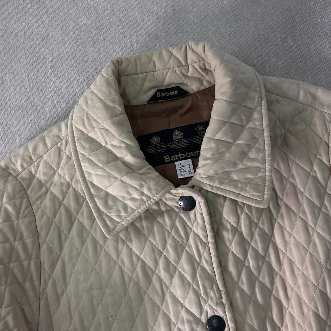 W 95 바버 퀄팅 버튼 자켓 상품이미지2