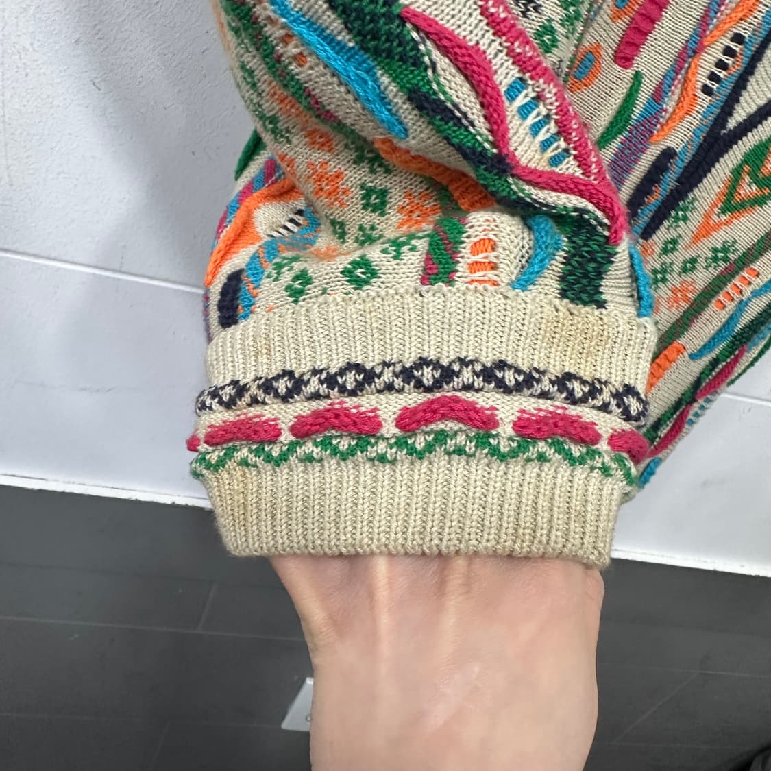 빈티지 케이블 니트 베스트 상품이미지4