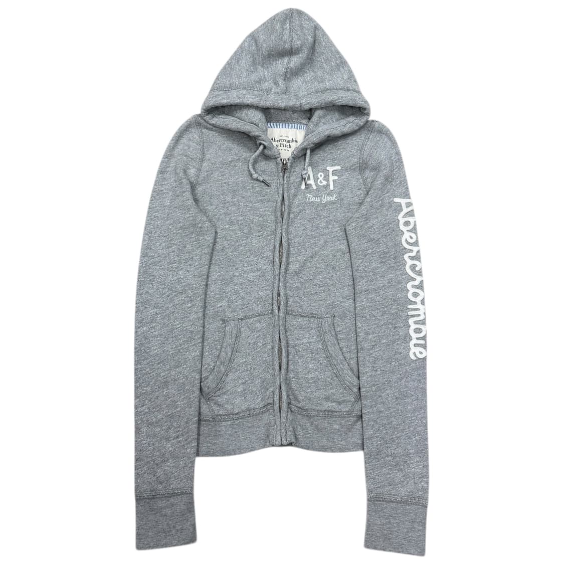 아베크롬비 빈티지 Y2K 스펠로고 후드집업 자켓 그레이 M 상품이미지1