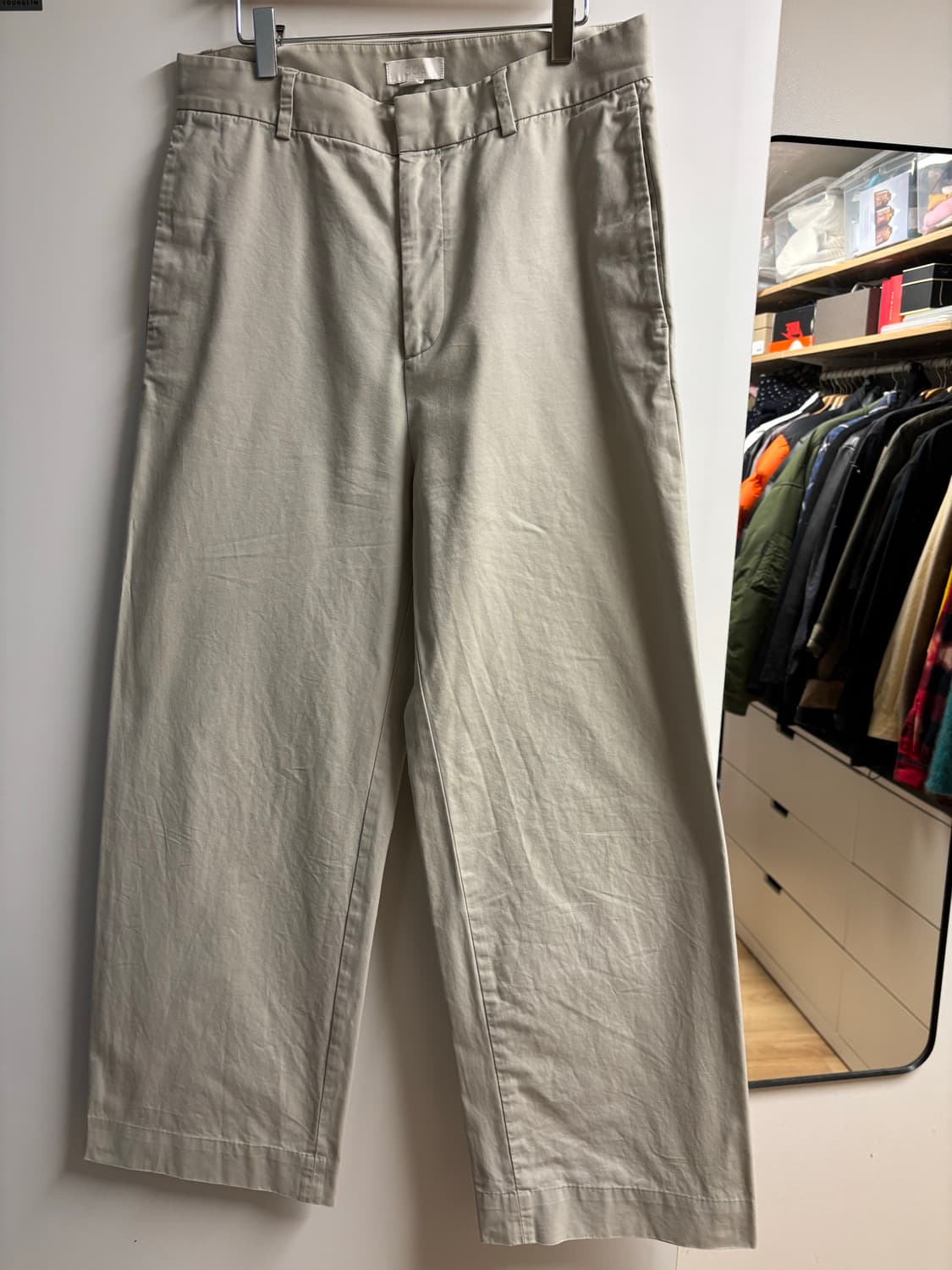 [46] 코스 와이드 오가닉 코튼 트라우저 워시드민트 상품이미지3