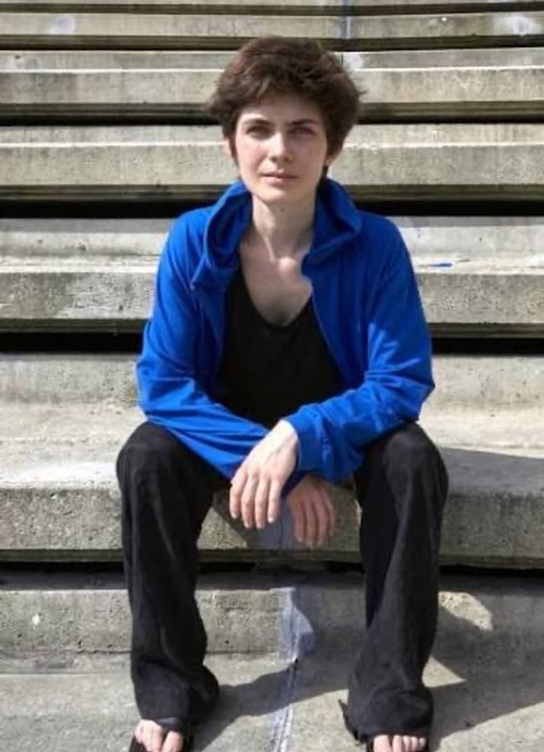 머듈 라운드 후드집업 블루 4사이즈 상품이미지1