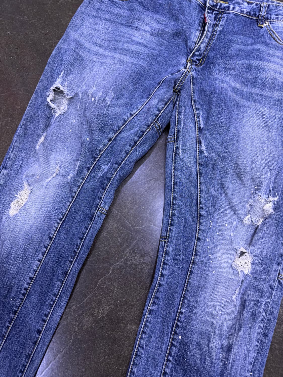 디스퀘어드2 빈티지 디스트로이드 데미지 바이커진 데님팬츠 38 상품이미지6