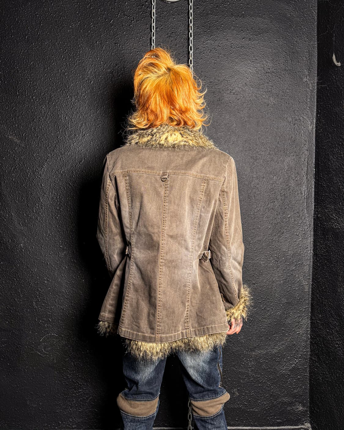 Brown fur trimmed jacket 상품이미지5