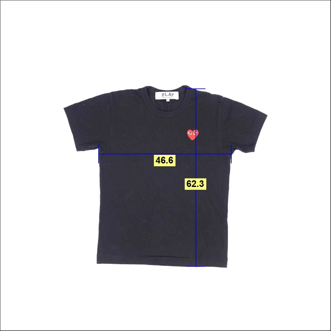 S 꼼데가르송 하트 와펜 반팔티 0407M 상품이미지6