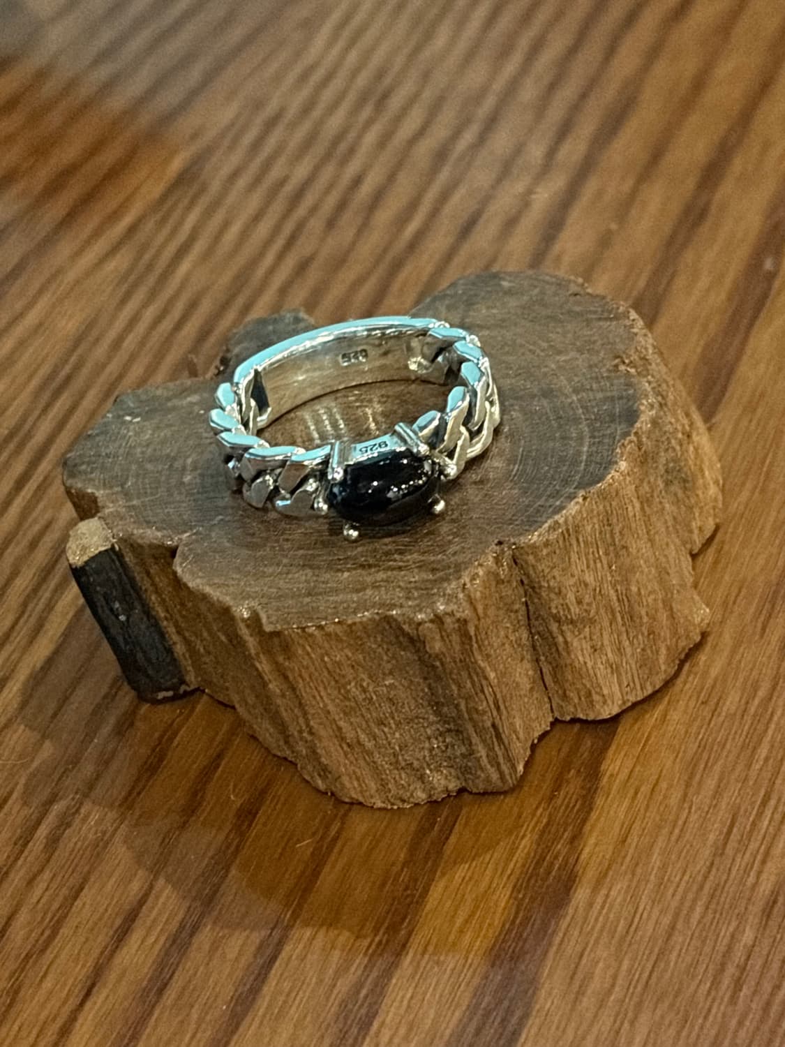 🖤 Black Stone Chain Ring 상품이미지3