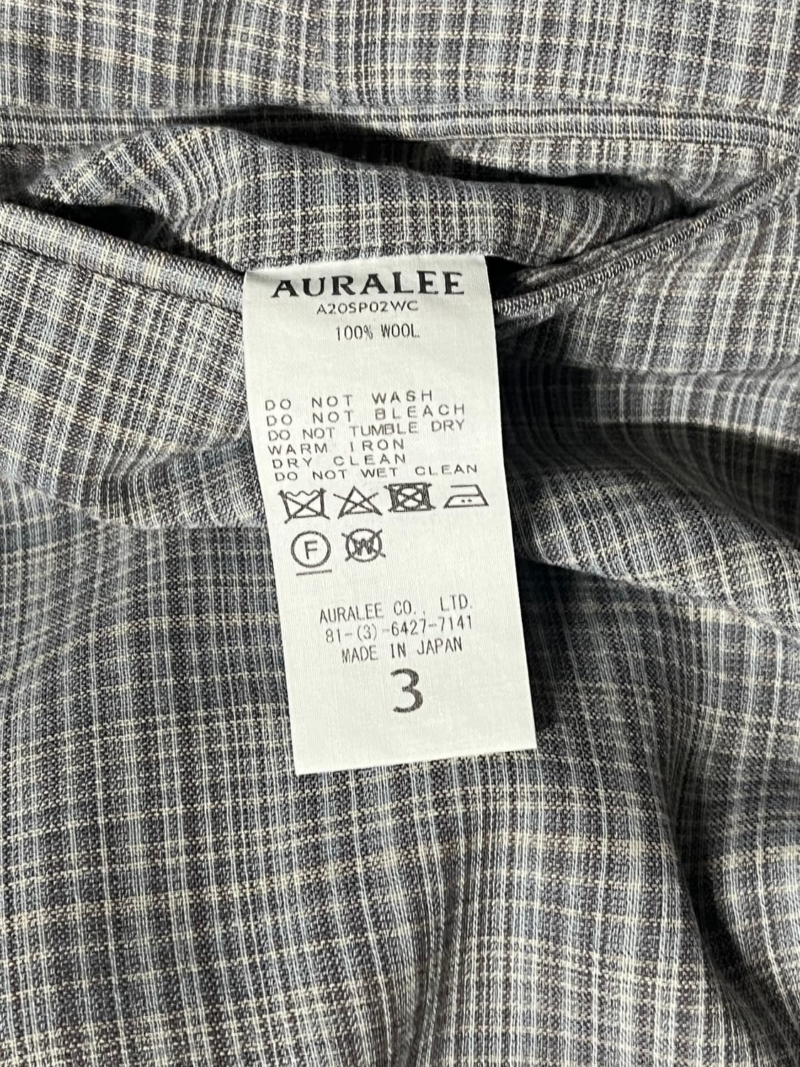 오라리 하드 트위스트 울 체크 슬랙스 3 상품이미지3