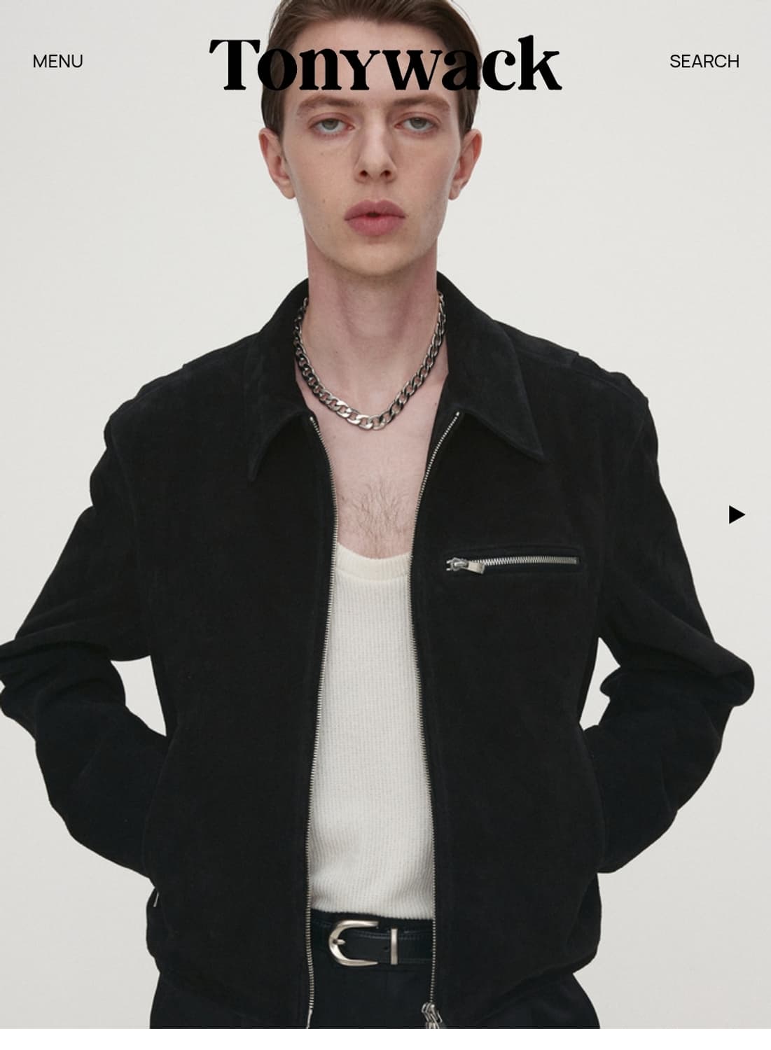 [새상품 L] 토니웩 스웨이드 집 블루종 자켓 상품이미지1